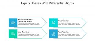 Equity shares with differential rights ppt powerpoint presentation ideas infographics cpb