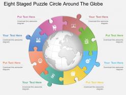 er Eight Staged Puzzle Circle Around The Globe Powerpoint Template