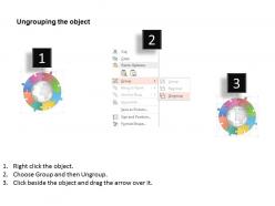 Er eight staged puzzle circle around the globe powerpoint template