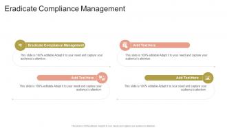Eradicate Compliance Management In Powerpoint And Google Slides Cpb