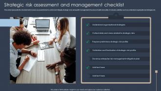 Erm Program Strategic Risk Assessment And Management Checklist Ppt Professional Graphics Tutorials