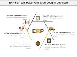 Erp flat icon powerpoint slide designs download