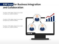 Erp icon for business integration and collaboration