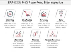 Erp icon png powerpoint slide inspiration