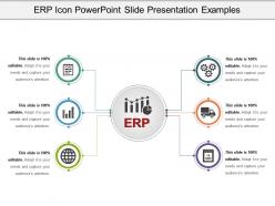 Erp icon powerpoint slide presentation examples