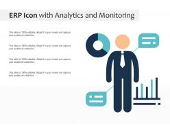ERP Icon With Analytics And Monitoring