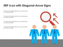 Erp icon with diagonal arrow signs