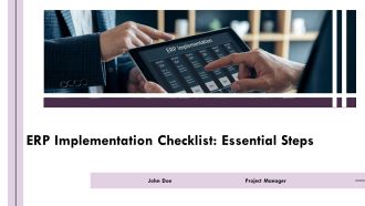 ERP Implementation Checklist Essential Steps PPT Graphics AT