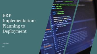 ERP Implementation Planning To Deployment PPT Template AT