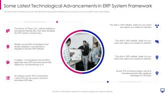Erp system framework implementation business some latest technological advancements system framework