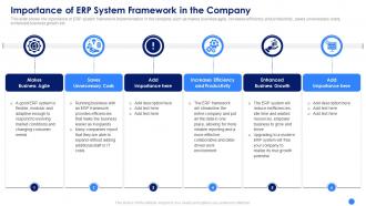 Erp system framework implementation importance of erp system framework in the company