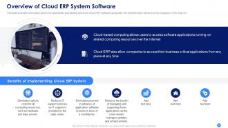 Erp system framework implementation to keep business up to date and improve organizational processes complete deck