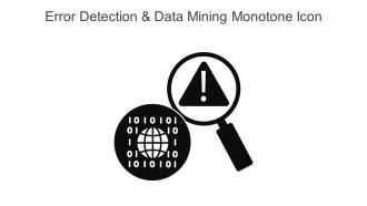 Error Detection And Data Mining Monotone Icon In Powerpoint Pptx Png And Editable Eps Format