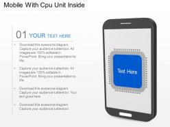 Es mobile with cpu unit inside powerpoint template