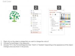 Es tree with social media icons for communication flat powerpoint design