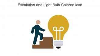 Escalation And Light Bulb Colored Icon In Powerpoint Pptx Png And Editable Eps Format