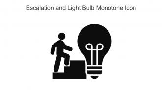 Escalation And Light Bulb Monotone Icon In Powerpoint Pptx Png And Editable Eps Format