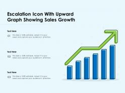Escalation icon with upward graph showing sales growth