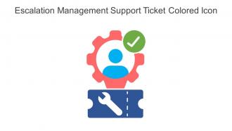 Escalation Management Support Ticket Colored Icon In Powerpoint Pptx Png And Editable Eps Format