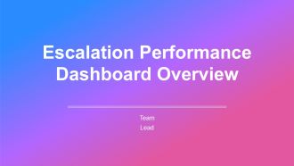 Escalation Performance Dashboard Overview PPT Graphics AT