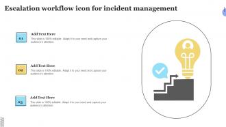 Escalation Workflow Icon For Incident Management