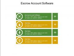 Escrow account software ppt powerpoint presentation file graphics cpb