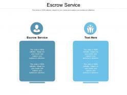 Escrow service ppt powerpoint presentation infographic template icon cpb