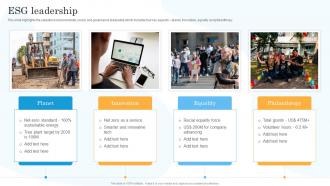 Esg Leadership Salesforce Company Profile Ppt Slides Background Designs
