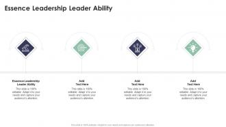 Essence Leadership Leader Ability In Powerpoint And Google Slides Cpb