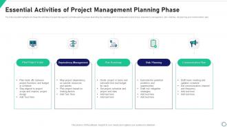 Essential Activities Of Project Management Planning Phase