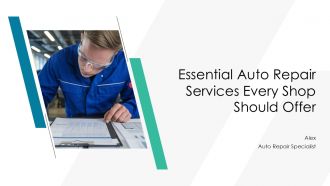 Essential Auto Repair Services Every Shop Should Offer PPT Graphics AT