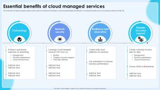 Essential Benefits Of Cloud Managed Services