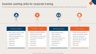 Essential Coaching Skills For Corporate Training