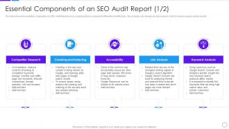 Essential Components Of An SEO Audit Report Search Engine Optimization Audit Process