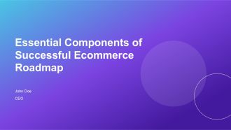 Essential Components Of Successful Ecommerce Roadmap PPT Template AT