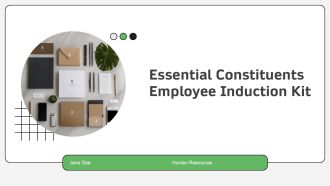 Essential Constituents Employee Induction Kit PPT Sample AT