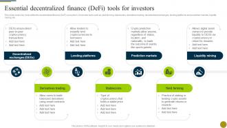 Essential Decentralized Finance Defi Tools For Investors Understanding Role Of Decentralized BCT SS