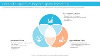 Essential Elements Of Brand Purpose Framework