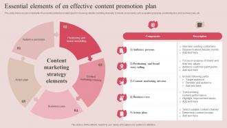 Essential Elements Of En Effective Content Promotion Plan