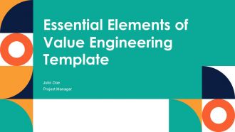 Essential Elements Of Value Engineering Template PPT Structure ACP