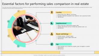 Essential Factors For Performing Sales Comparison In Real Estate