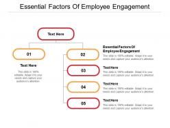 Essential factors of employee engagement ppt powerpoint presentation ideas introduction cpb