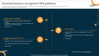 Essential Features Of Cognitive RPA Platform