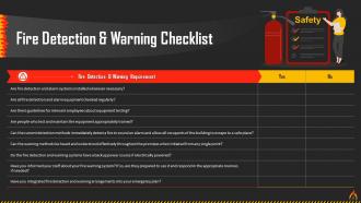 Essential Fire Safety Checklists Training Ppt Interactive Content Ready