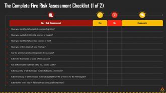 Essential Fire Safety Checklists Training Ppt Graphical Content Ready
