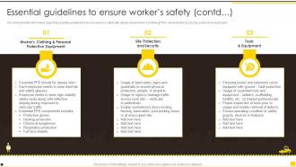 Essential Guidelines To Ensure Workers Safety Construction Project Guidelines Playbook