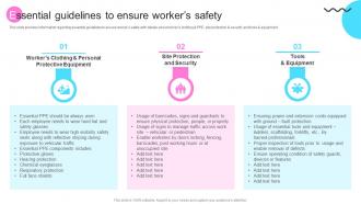 Essential Guidelines To Ensure Workers Safety Contd Transforming Architecture Playbook
