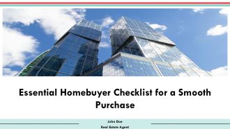 Essential Homebuyer Checklist For A Smooth Purchase Process PPT Template AT