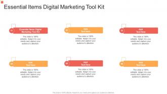 Essential Items Digital Marketing Tool Kit In Powerpoint And Google Slides Cpb