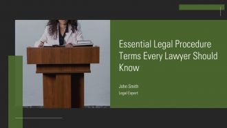 Essential Legal Procedure Terms Every Lawyer Should Know PPT Summary AT